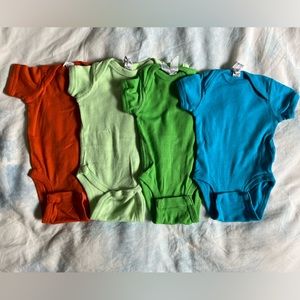 Lot of 4 Newborn Short Sleeve Onesies
